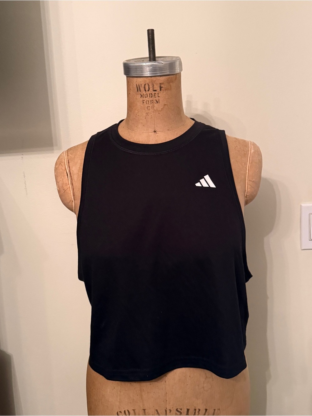 Adidas Black Cropped Tank Top